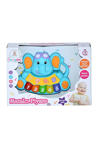 Birlik Oyuncak 855-31a-24 Türkçe Eğitici Sesli Işıklı Masalcı Fil Piyano Oyuncak