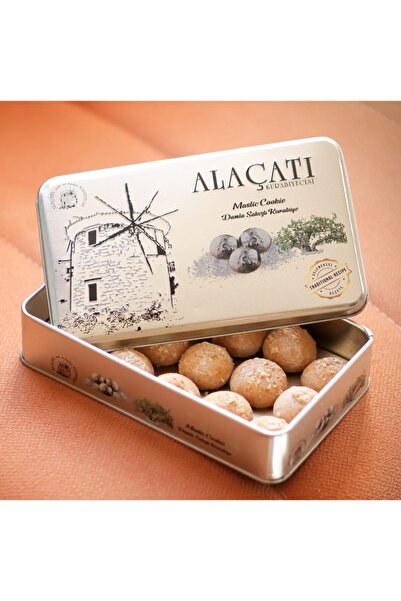 Alaçatı Kurabiyecisi Damla Sakızlı Kurabiye Özel Metal Kutuda
