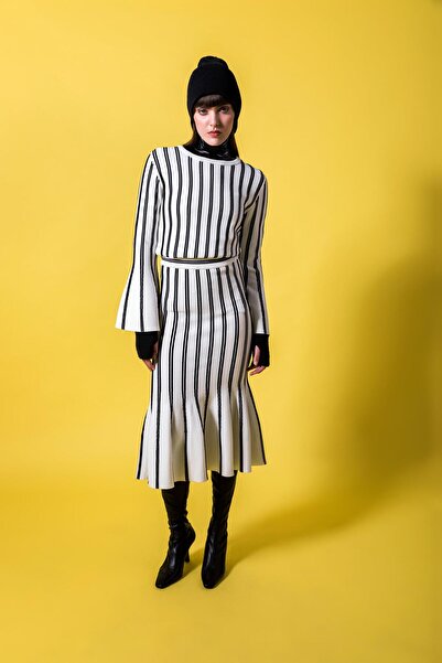 KAMEYA TRİKO ÇİZGİLİ BLUZ 24W90305