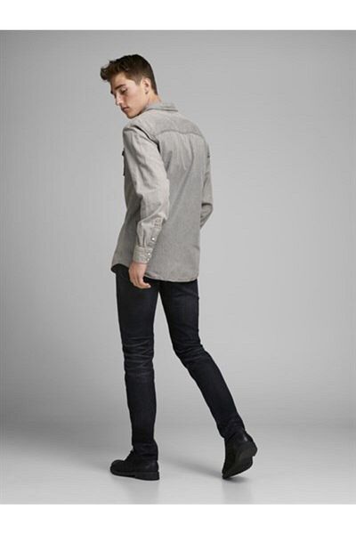 Jack & Jones Ανδρικό Γκρι Μπλουζάκι Jjesheridan - Πουκάμισο Noos