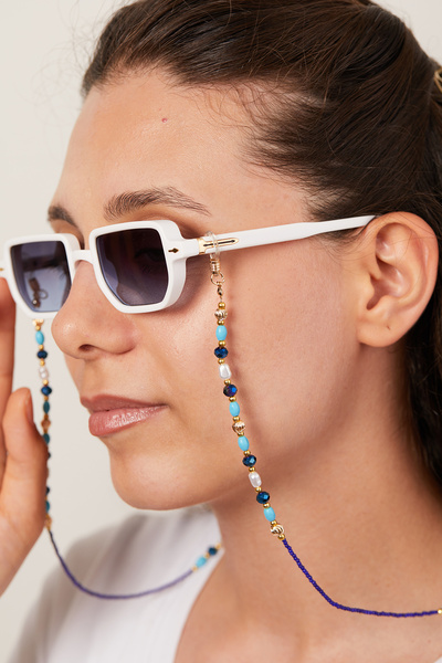 Elika Silver Women's Colorful Bijouterie Glasses Strap