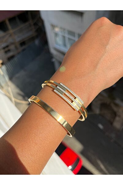 JeWei اسوارة ضلع فولاذي مرصعة - موديل نسائي