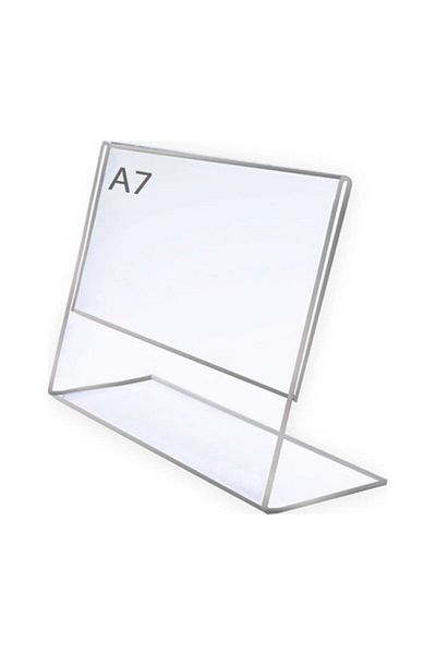Display Malzeme Horizontal Table Top Transparent Plexi Foyluk A7 L Type