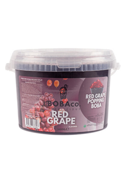 TheBobaCo. Bubblicious Bubble Tea Boba - Kırmızı Üzüm / Red Grape 3,4kg