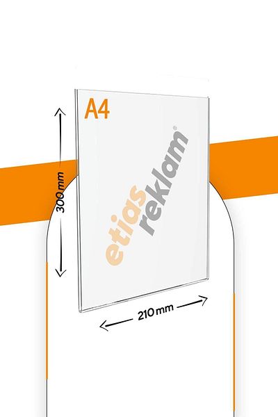 Etias Reklam A4 U Type - 5-Piece Transparent Plexi Foiling Set