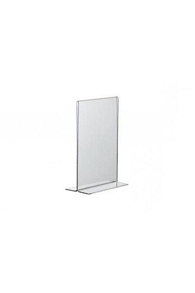 soylu pleksi A5 T Type Vertical Foiling Brochure Holder Transparent Plexiglass - Pack of 10