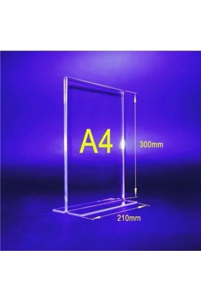 Menufay A4 T Type Vertical Table Top Transparent Plexi Fountain (10 Pieces)