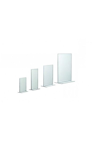 soylu pleksi A5 T Type Vertical Foiling Brochure Holder Transparent Plexiglass - Pack of 10