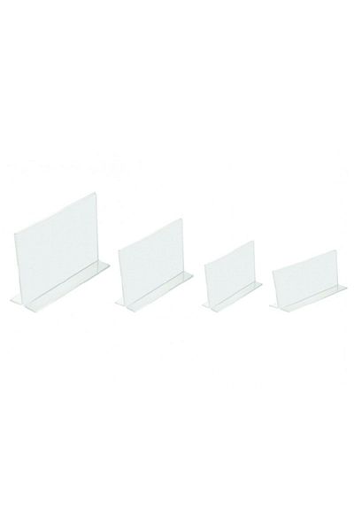 soylu pleksi A6 T Type Horizontal Foiling Brochure Holder Transparent Plexiglass - Pack of 10