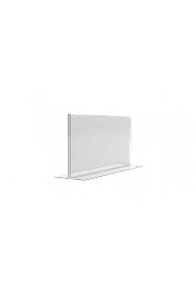 soylu pleksi A6 T Type Horizontal Foiling Brochure Holder Transparent Plexiglass - Pack of 10