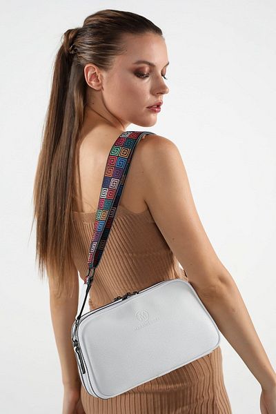 HNB Bag Crossbody Women's Shoulder Bag Madame Vera Mv015 White