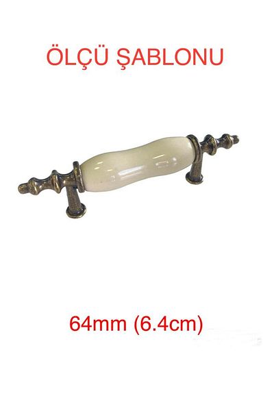 Porcellana Perla مقبض أثاث معدني من البورسلين - درج خزانة Asos64mm - STK3099