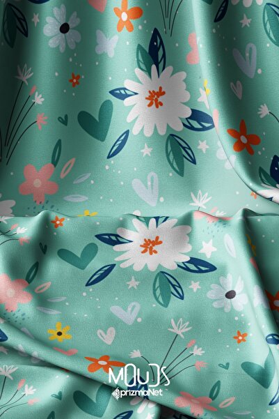 Moud's 155 см Шовковиста тканина - Старий квітковий візерунок і цифровий друк