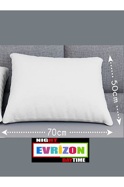 EVRİZON Cotton 50x70 White Inner Lining, Zippered Pillow Case, Pack of 5