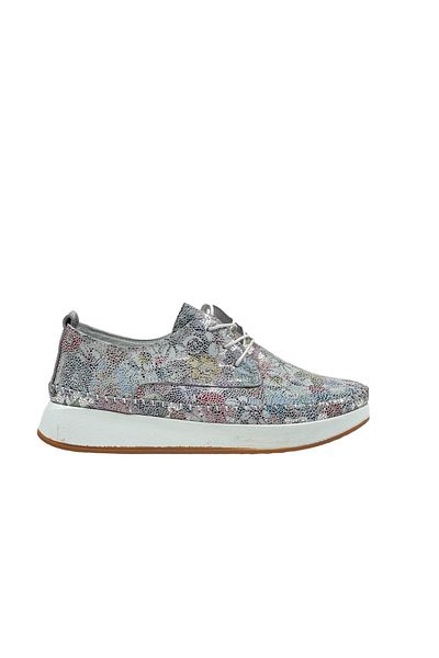 bescobel Blue Genuine Leather Women's Ballerinas - Lace-up Design