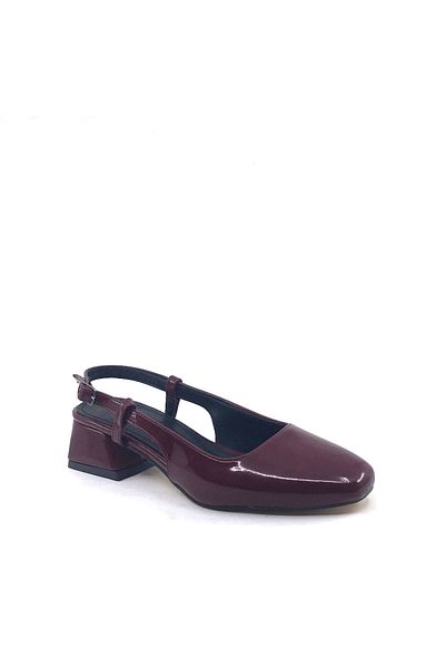 AYAKKABIMOOD Claret Red Patent Leather CC 150 Heeled Shoes - Ayakkabımood