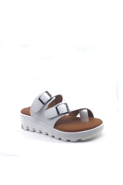 AYAKKABIMOOD Shoesmood CC 401 - White Flip Flops Women's Slippers