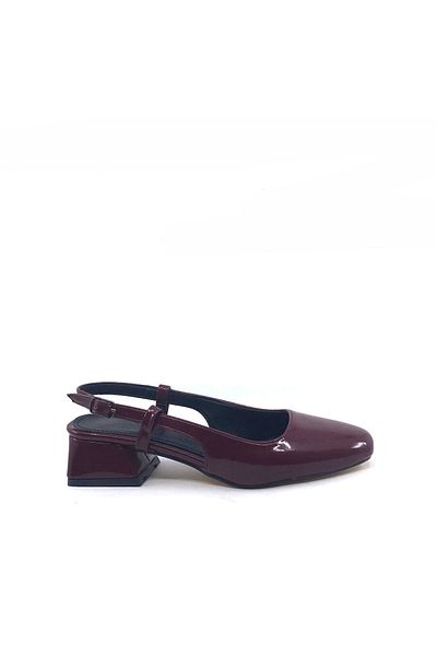 AYAKKABIMOOD Claret Red Patent Leather CC 150 Heeled Shoes - Ayakkabımood
