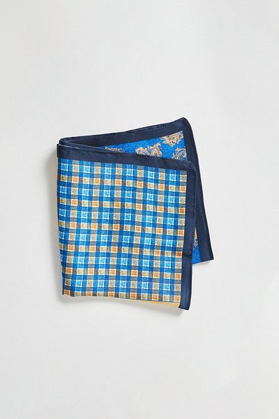 ALTINYILDIZ CLASSICS Ανδρικό μαντήλι με μπλε-κίτρινο σχέδιο Navy Blue Yellow Classic