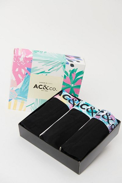 AC&Co / Altınyıldız Classics Ανδρική Μαύρη Συσκευασία με 3 Βαμβακερά εύκαμπτα μποξεράκια με ειδική συσκευασία δώρου