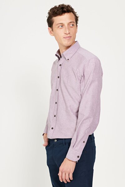 AC&Co / Altınyıldız Classics Claret Red Men's Shirt