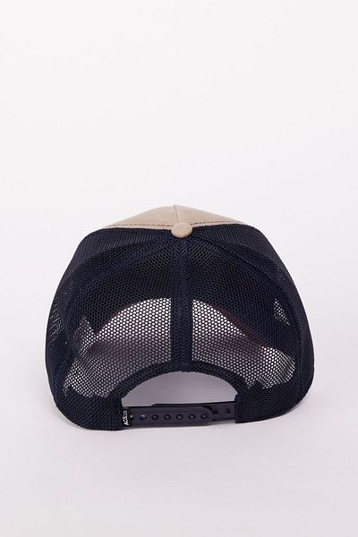 AC&Co / Altınyıldız Classics Men's Claret Red-Navy Blue 100% Cotton Color Block Hat with Changeable Stickers