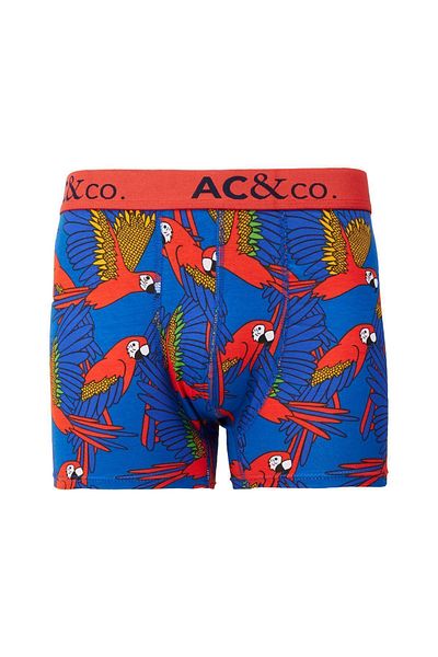 AC&Co / Altınyıldız Classics Ανδρικό πακέτο μπόξερ 3 τεμαχίων με ευέλικτο σχέδιο με βαμβακερό μπλε πλακάκι