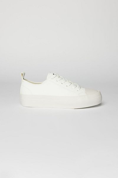 AC&Co / Altınyıldız Classics Men's White Lace-Up Flexible Comfortable Sole Patternless Sneaker Shoes