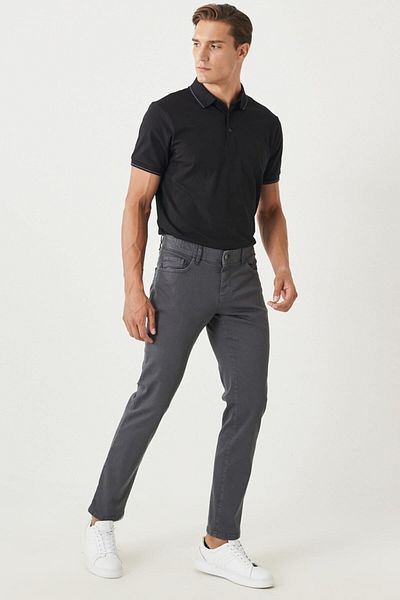 ALTINYILDIZ CLASSICS Ανδρικό παντελόνι Anthracite Slim Fit Slim Fit - 360 Degree All Direct Stretching