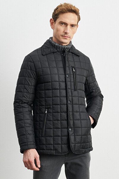 ALTINYILDIZ CLASSICS Erkek Siyah Standart Fit Normal Kesim Bebe Yaka Fermuar ...