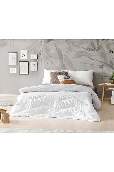 Miabella Home White Double Satin Pillow Quilt Set - Antibacterial, Microfiber, Soft and Sweat-Proof 100% Cotton