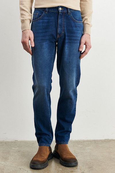 ALTINYILDIZ CLASSICS Ανδρικό μπλε Comfort Fit Relaxed Cut 100% βαμβακερό τζιν τζιν