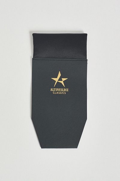ALTINYILDIZ CLASSICS Card de buzunar pentru bărbați negru - Design batistă