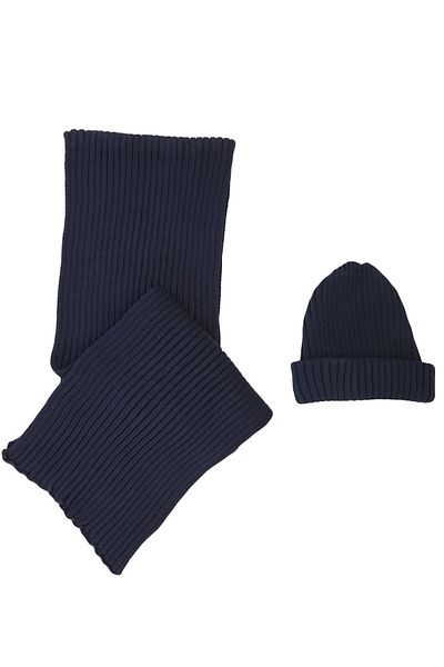 ALTINYILDIZ CLASSICS Ανδρικό Σετ Φουλάρι Navy Blue-Beanie