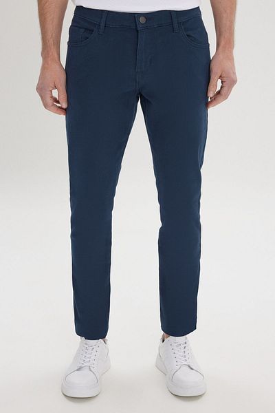 AC&Co / Altınyıldız Classics Ανδρικό παντελόνι Chino από βαμβακερό καμβά με 5 τσέπες με λεπτή εφαρμογή - Ευέλικτο