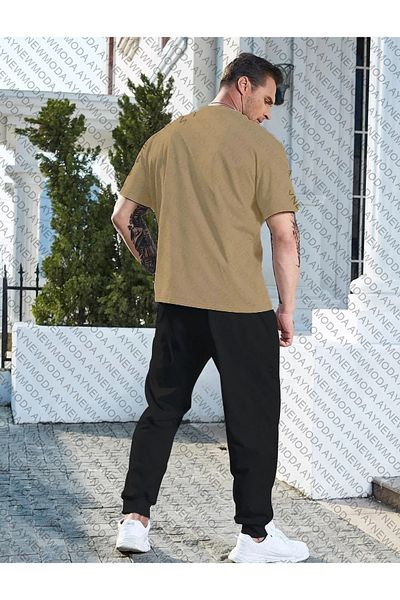 aynewmoda Unisex Oversize Eagle Printed Tracksuit T-Shirt