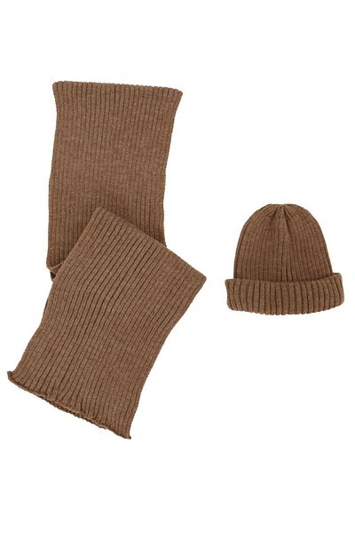 ALTINYILDIZ CLASSICS Men's Mink Scarf-beanie Set