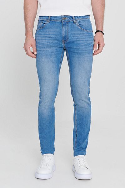 AC&Co / Altınyıldız Classics Világoskék Extra Slim Fit - Flexibilis Rıss Cotton férfi farmer farmer