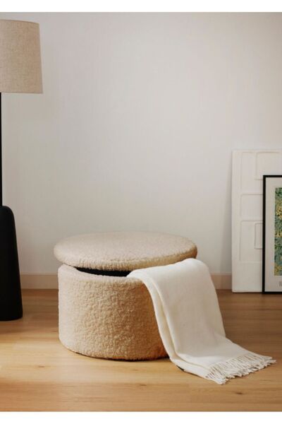 CARBONE Desin Sandıklı Puf .bench Makyaj Pufu . Puf Minder