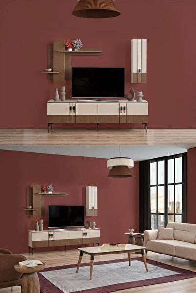 Diflay Alegria 204 Tv Duvar Ünitesi Premium Tasarım Televizyon Ünitesi 200 cm...