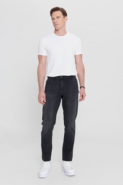 ALTINYILDIZ CLASSICS Herrenjeans, Anthrazit, Comfort Fit, Relaxed Cut, 100 % Baumwolle