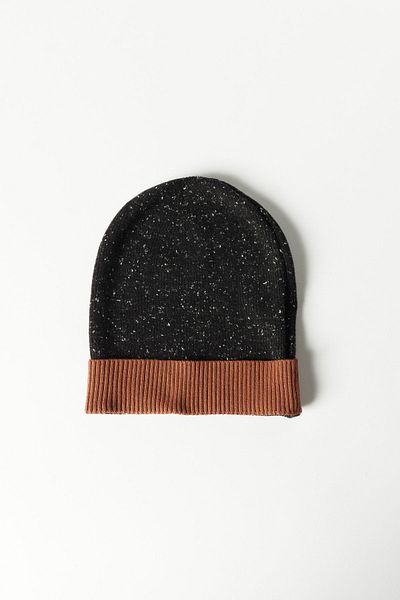 AC&Co / Altınyıldız Classics Men's Anthracite-brown Scarf-Beanie Set