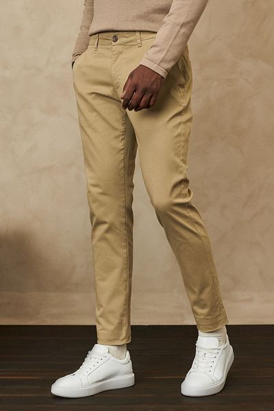 ALTINYILDIZ CLASSICS Ανδρικό μπεζ Slim Fit Slim Fit Flexible παντελόνι Chino