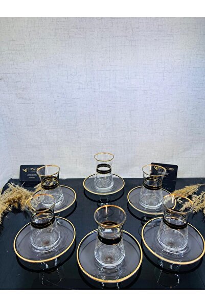 DNZ ART COLLECTİON Lüx Çay Seti 12 parça Çay Bardağı Takımı