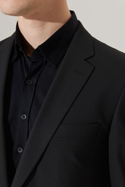 ALTINYILDIZ CLASSICS Erkek Siyah Regular Fit Rahat Kesim Siyah Takım Elbise