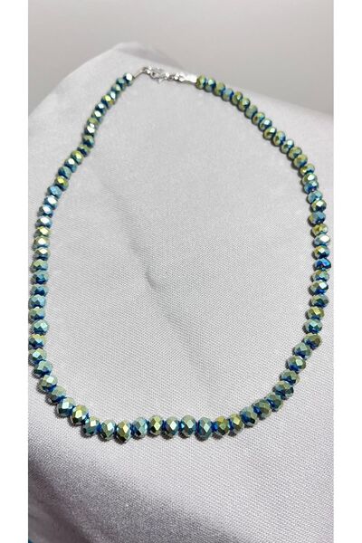 Atelier By Serkan Kristal Kesim Parlak Renkli Boncuk Kolye