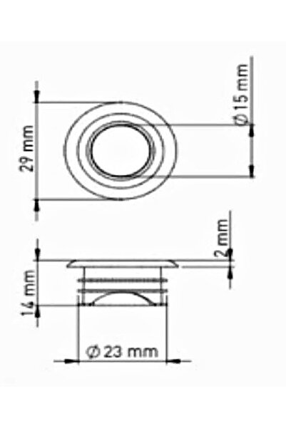 yapıtaşı Yt112 Üniversal Lavabo Su Taşma Delik Yüzüğü Contalı