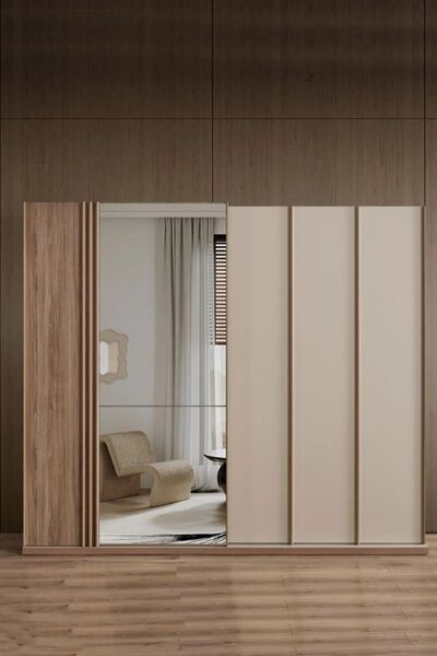 Diflay Dolpina Gardırop Sürgülü Gardırop Premium Özel Seri Gardırop Yatak Odası Dolap