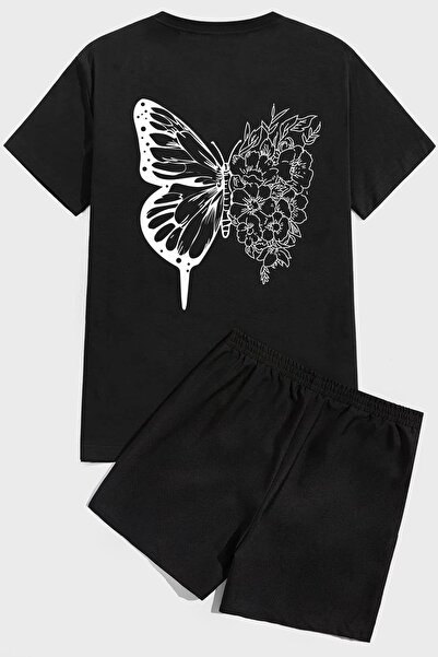trendypassion Άνετο σχέδιο - Σετ σορτς με στάμπα πεταλούδας