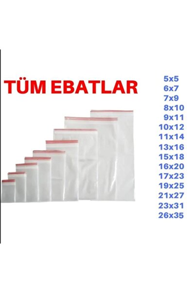 Genel Markalar Kilitli Naylon Torba 13x16 100'lü